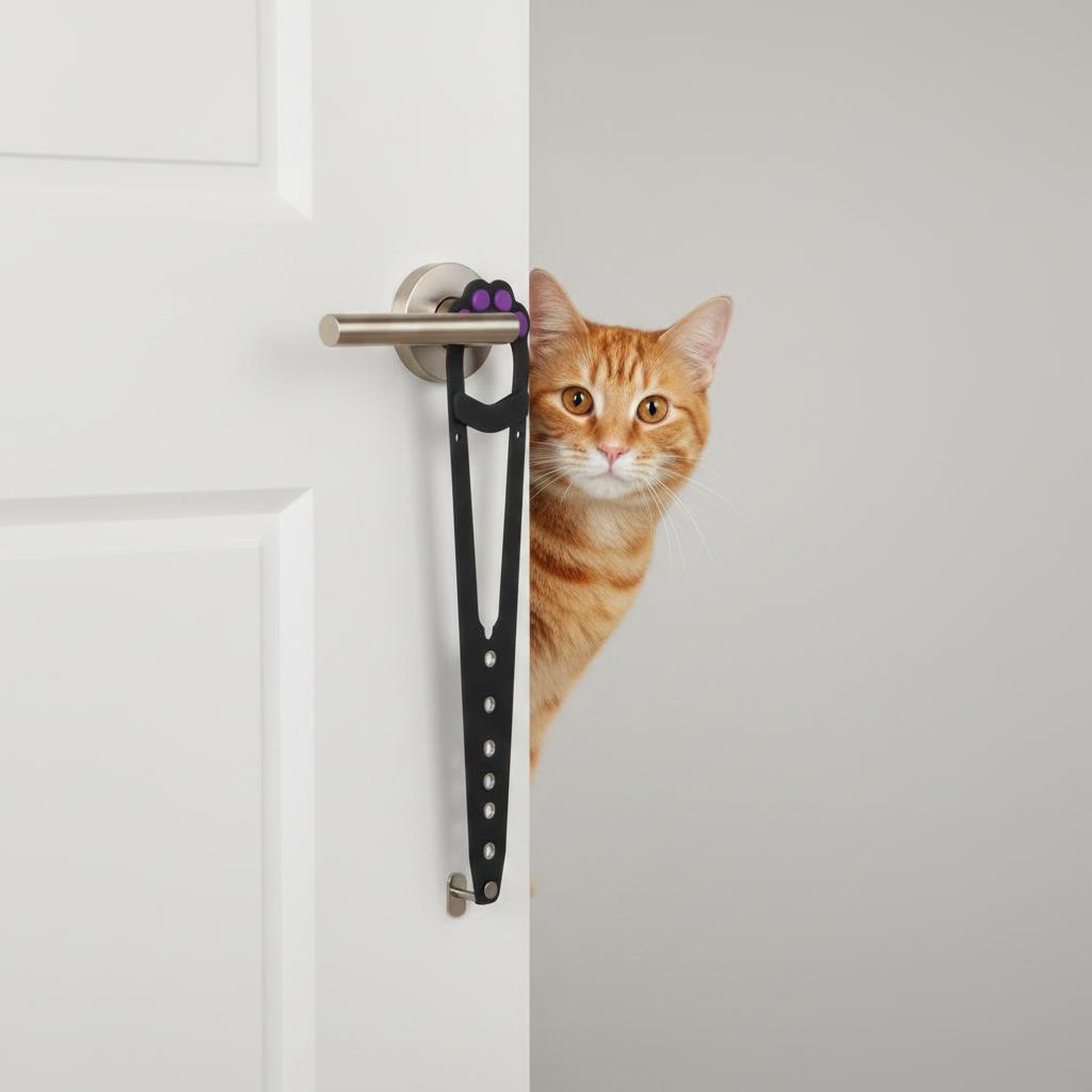 Minimalist No-Punch Pet Door Latch