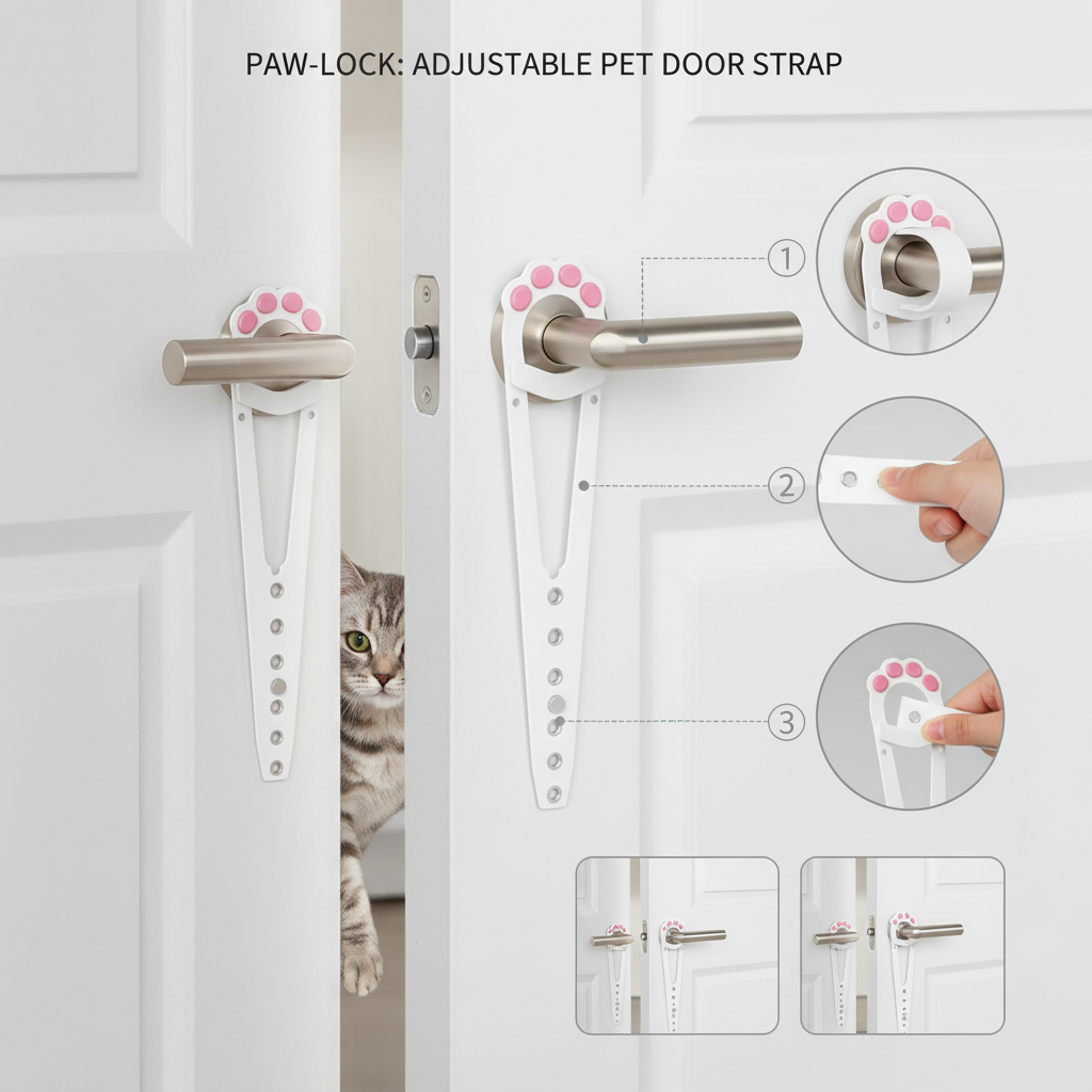 Minimalist No-Punch Pet Door Latch