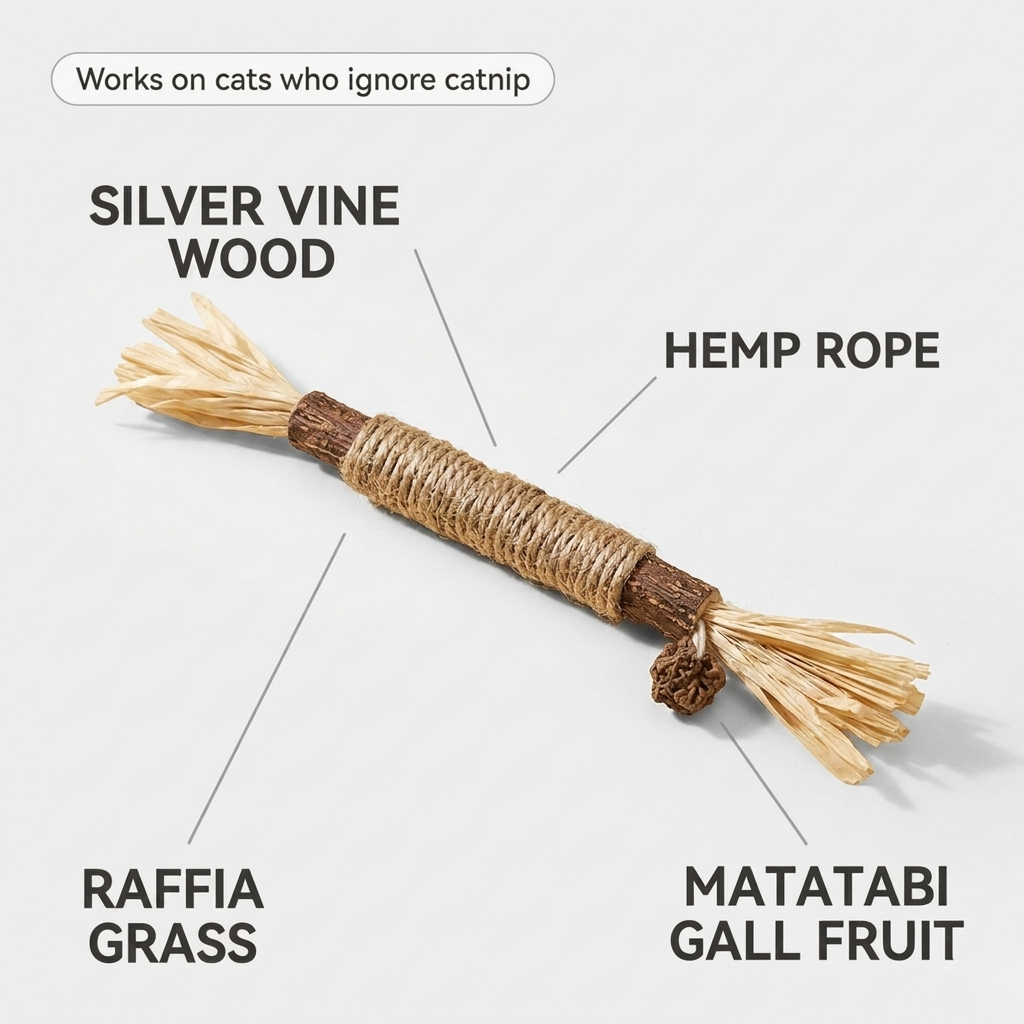 Natural Chew Stick With Silver Vine Core