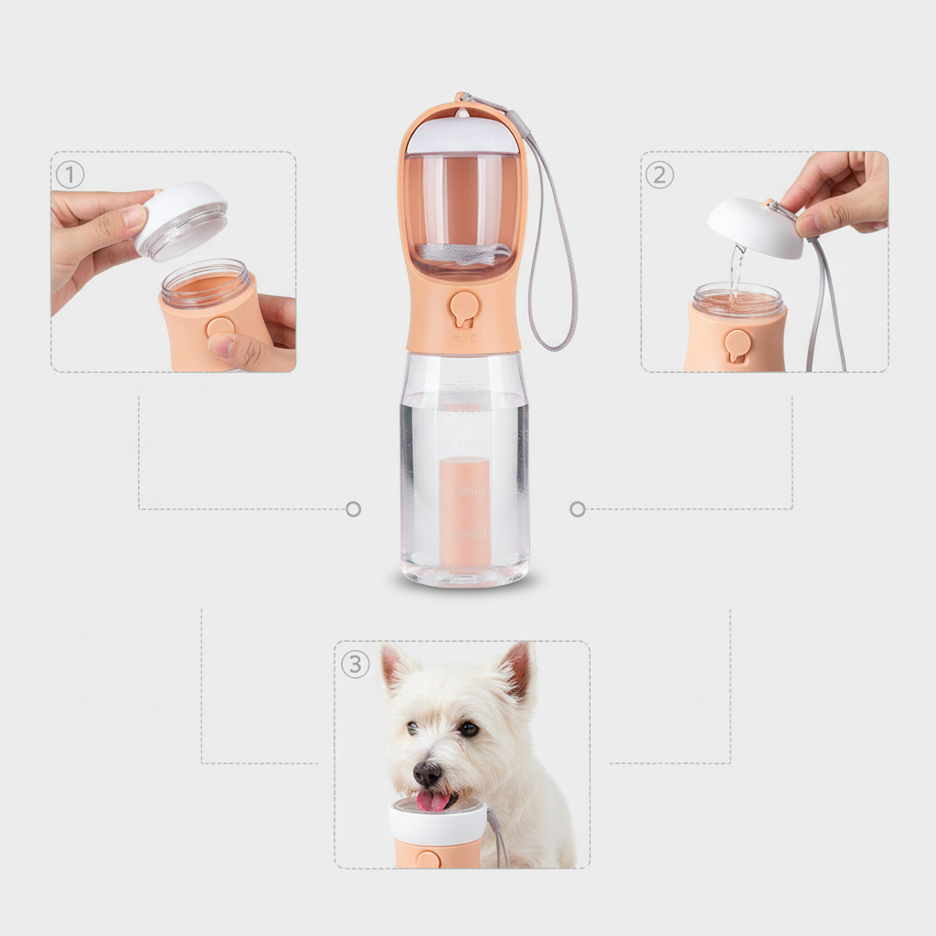 Outdoor Pet Bottle With Temperature Indicator