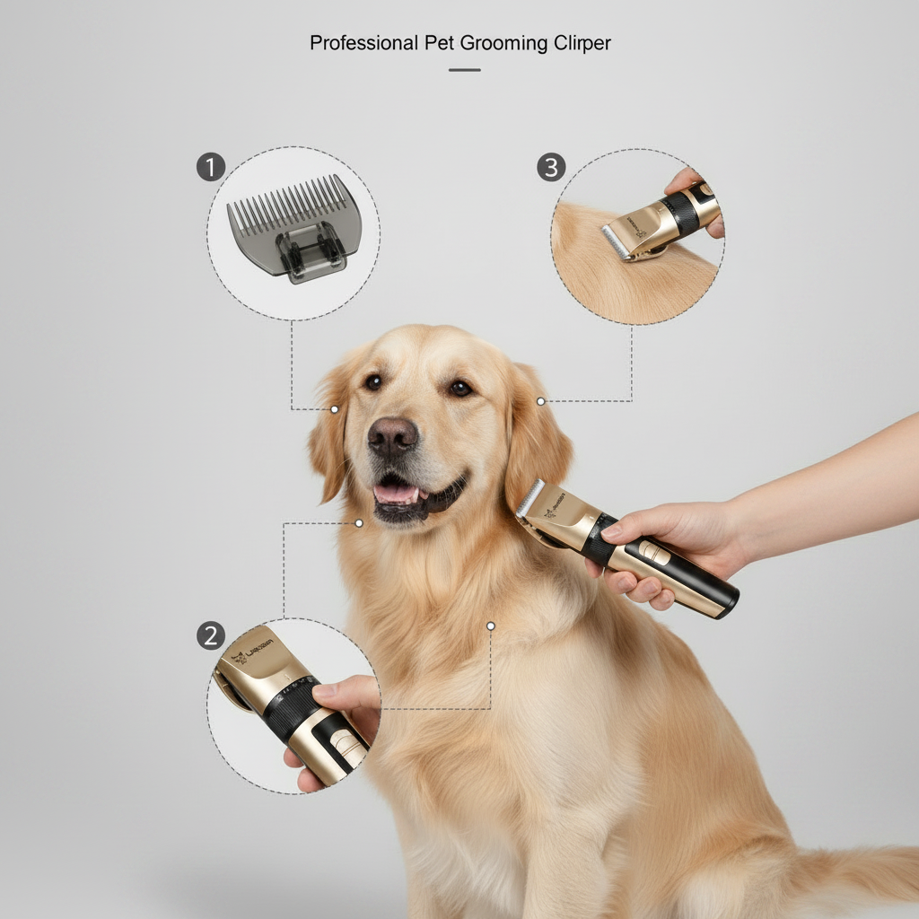 Pet Clipper With Titanium Blade