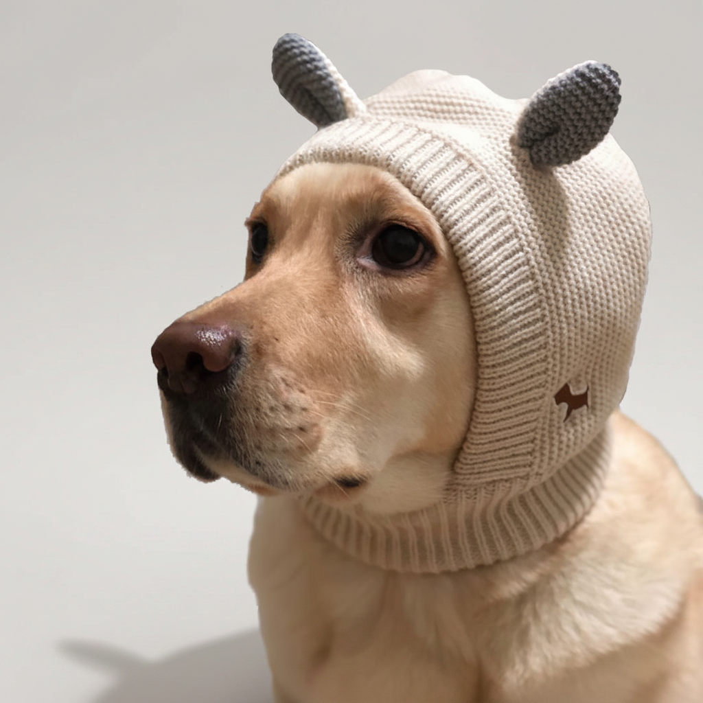 Plush Knit Rabbit Ear Hat