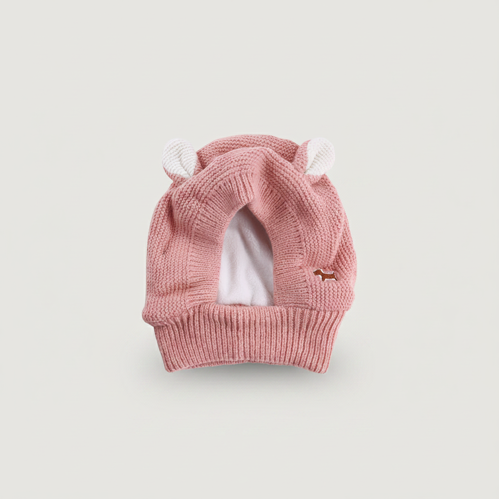 Plush Knit Rabbit Ear Hat