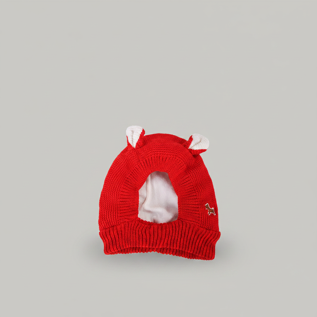 Plush Knit Rabbit Ear Hat