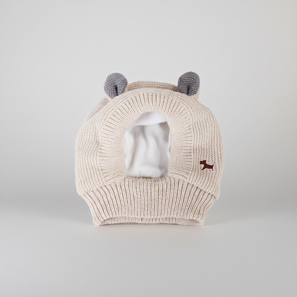 Plush Knit Rabbit Ear Hat