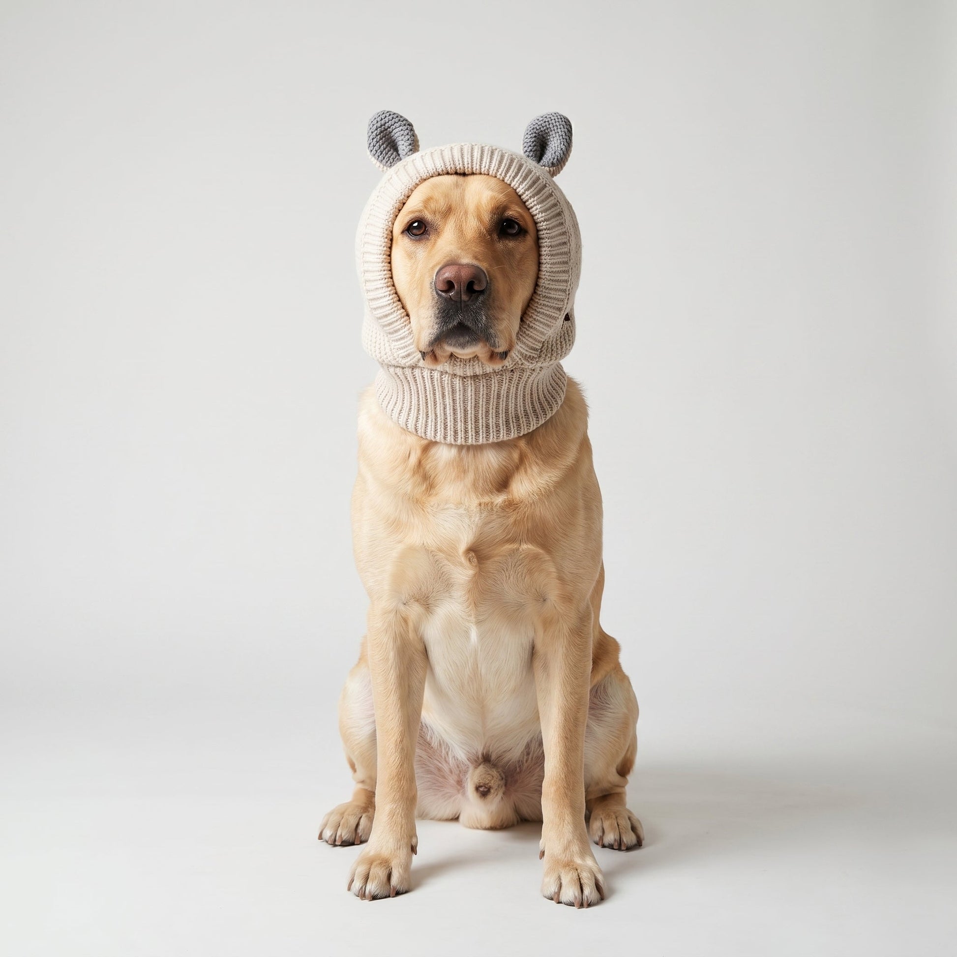Plush Knit Rabbit Ear Hat