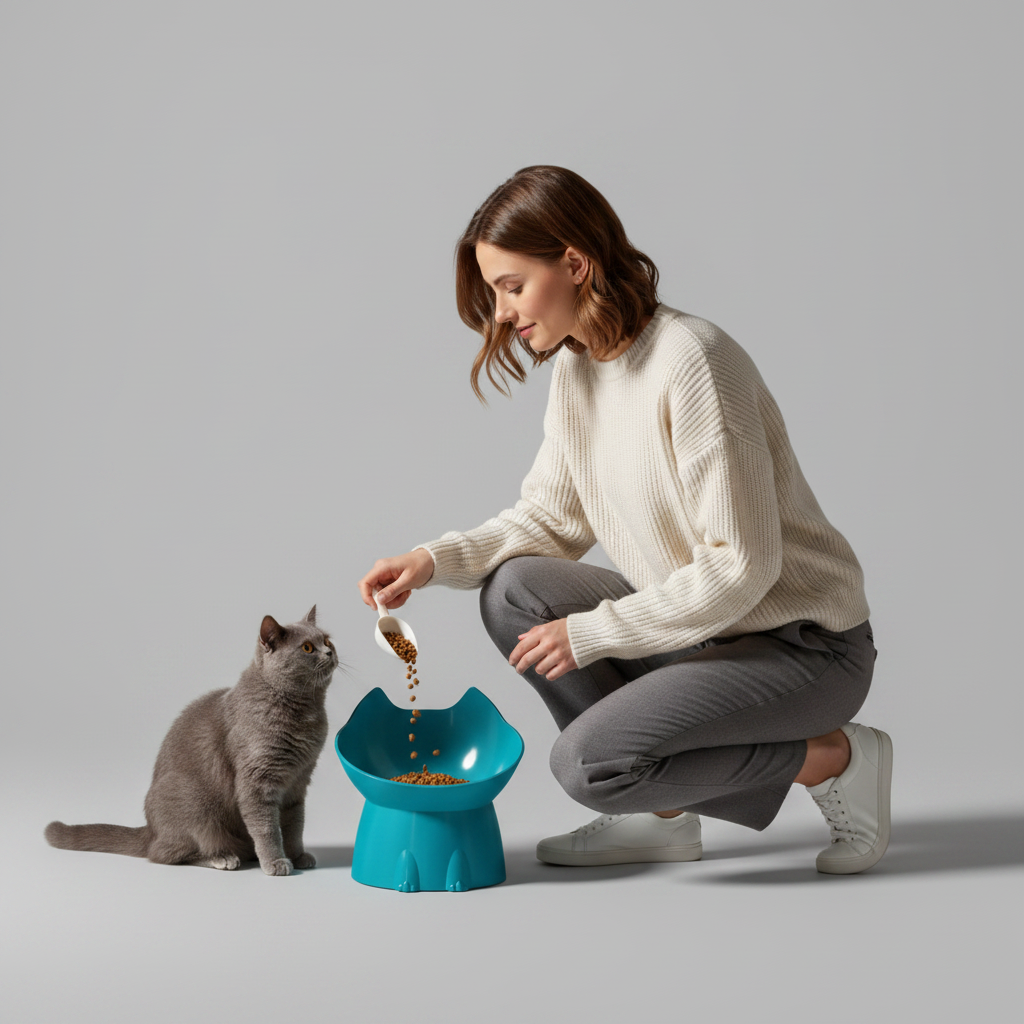 Raised Tilted Pet Bowl
