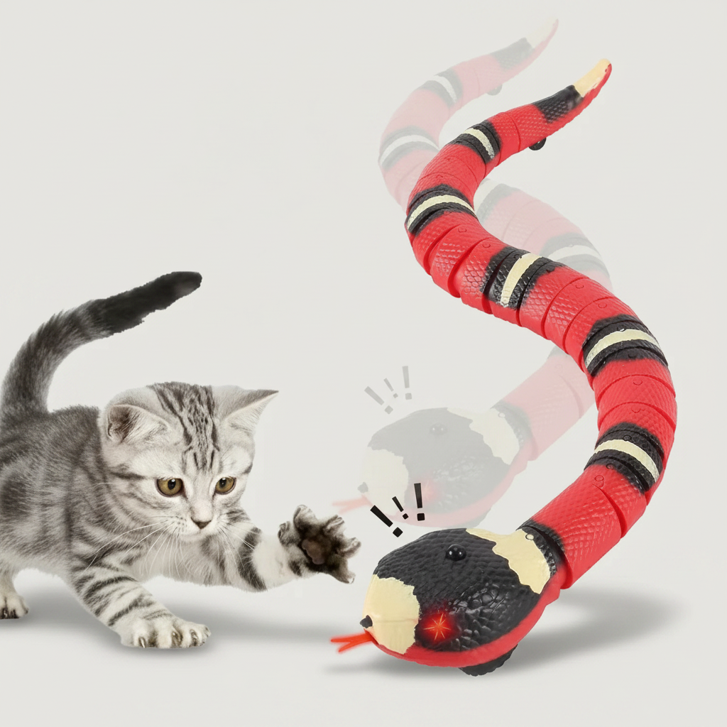 Robotic Snake Cat Toy Touch-Activated