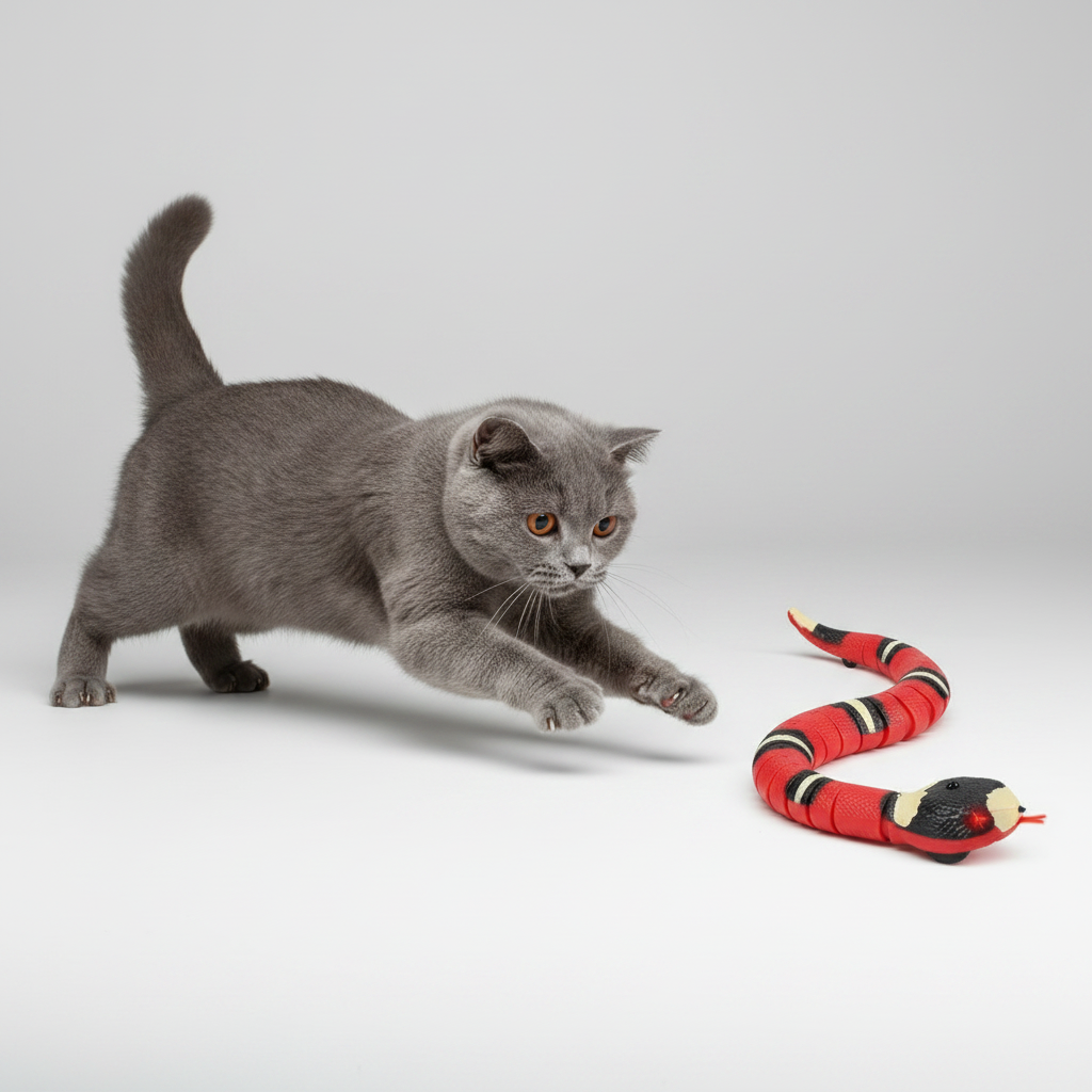 Robotic Snake Cat Toy Touch-Activated
