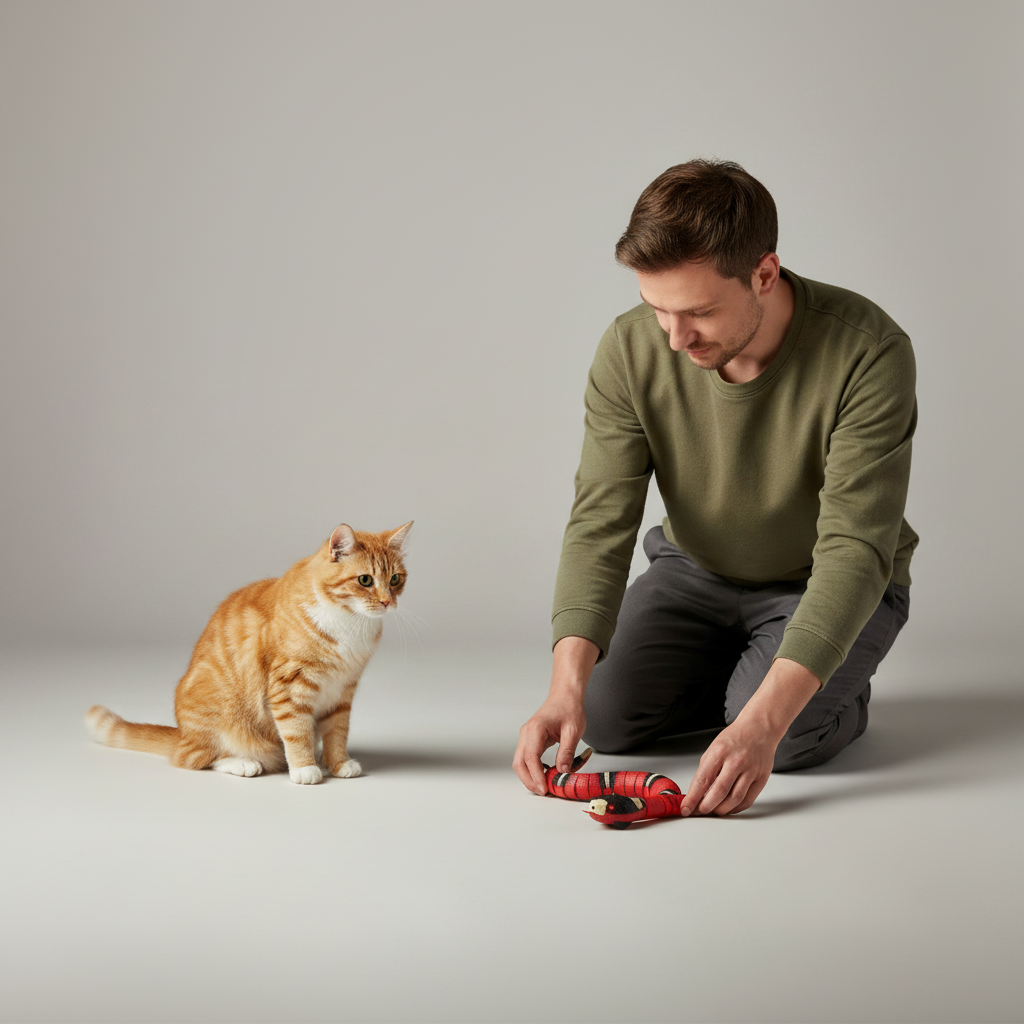 Robotic Snake Cat Toy Touch-Activated