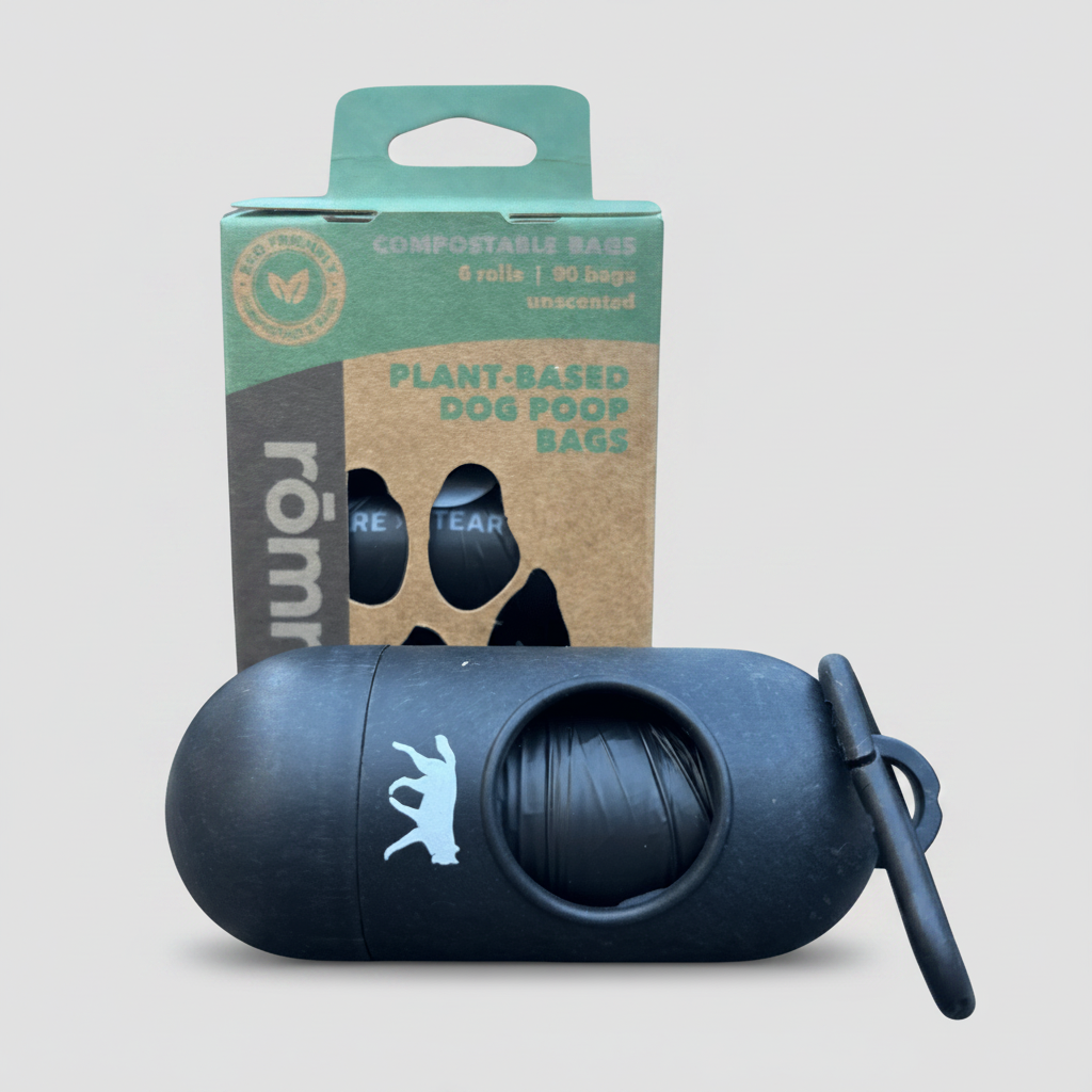 Sleek Dispenser With Compostable Bags