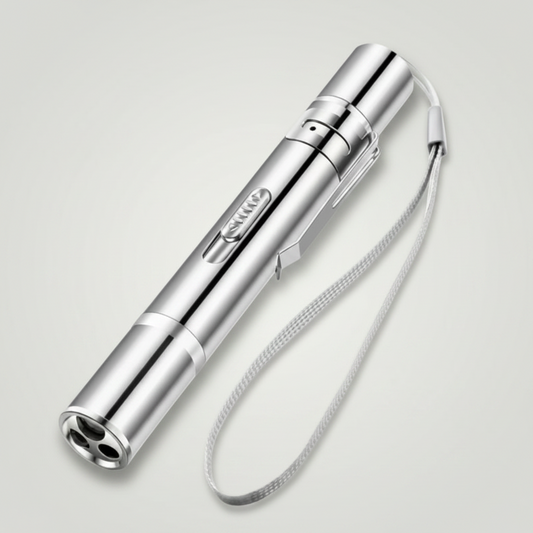 Sleek Stainless Steel Slim Pen 3-In-1
