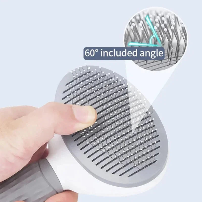 Slicker Brush With One-Button Retraction