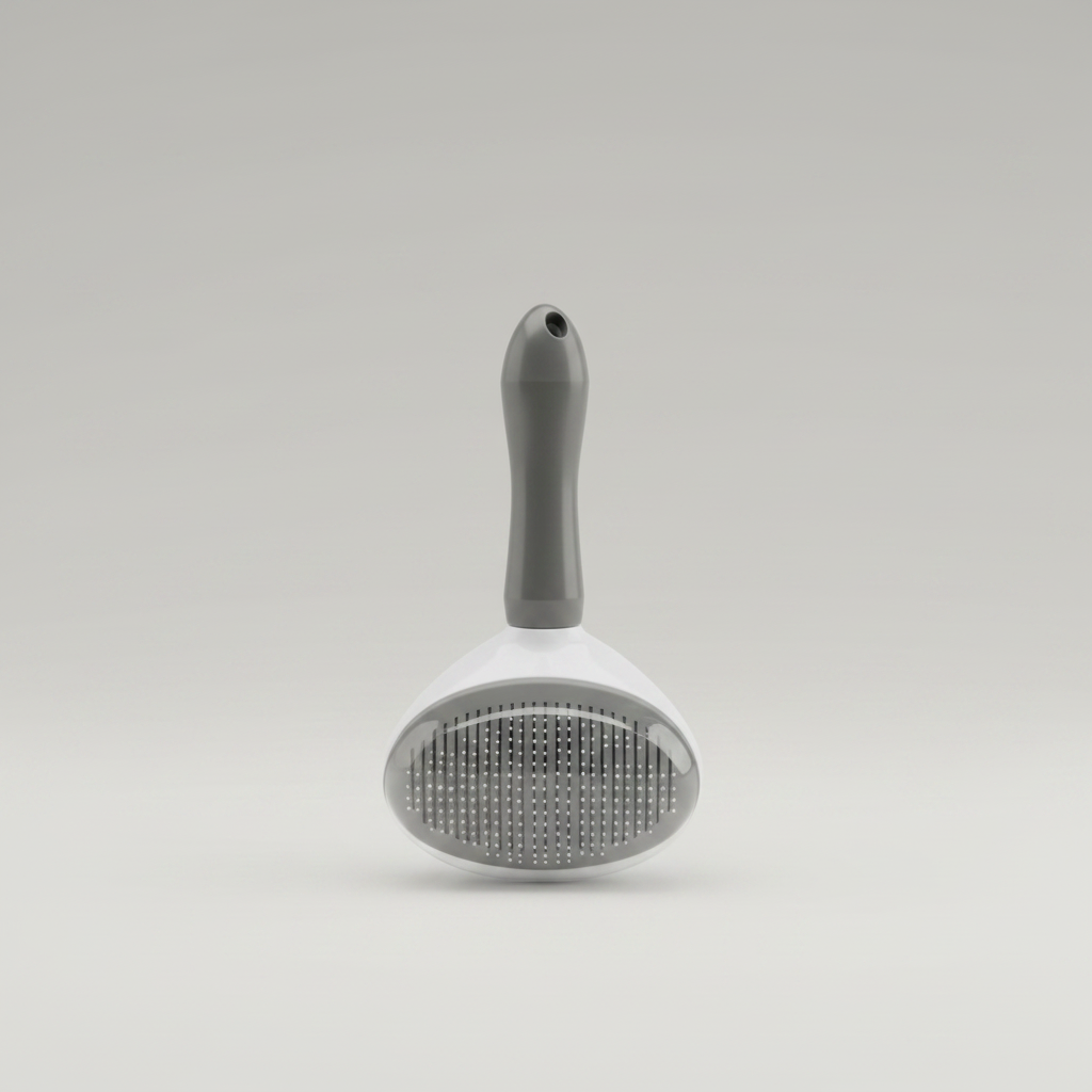 Slicker Brush With One-Button Retraction