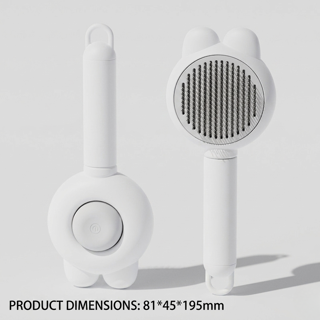 Slicker Brush With One-Button Retraction