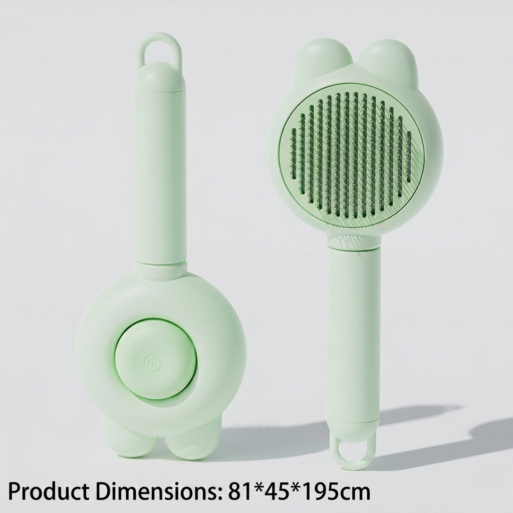 Slicker Brush With One-Button Retraction