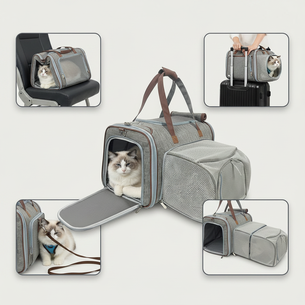 Soft Sided Expandable Pet Carrier