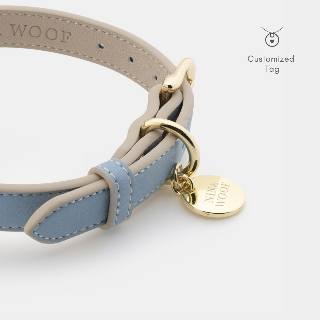 Vegan Leather Dog Collar AirTag Holder